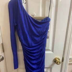 Blue One Shoulder Dress